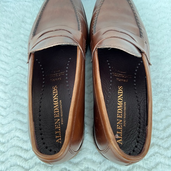 Allen Edmonds "NOMAD" Men’s Brown Leather PENNY Loafers Size 12 D 6813 - Picture 11 of 12
